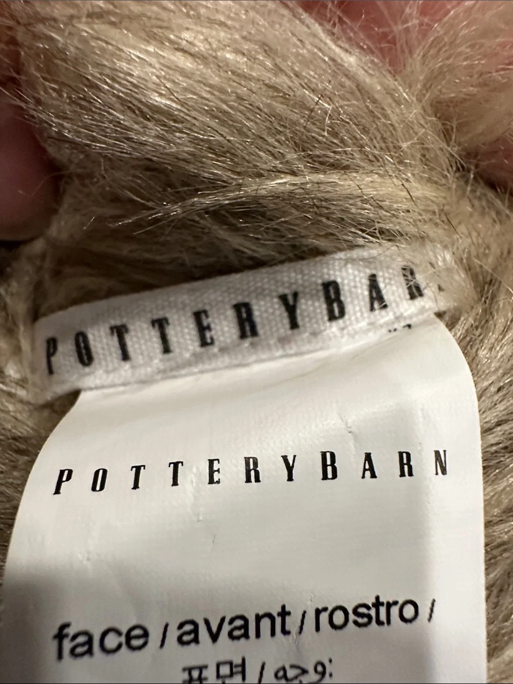 Pottery Barn Faux Fur Throw Blanket in Taupe